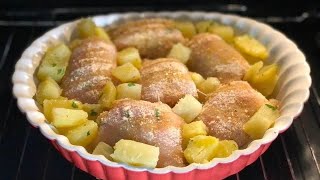 SONO LA FINE DEL MONDO INVOLTINI DI POLLO IMPANATI AL FORNO con PATATE Ricetta Facile ricette uccia [upl. by Grindlay]