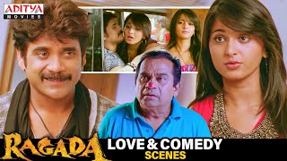 Ragada Movie Love amp Comedy Scenes  Hindi Dubbed Movie  Nagarjuna Anushka Priyamani Brahmanandam [upl. by Yrrot935]