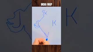 Alphabetical drawing Indian map❤️ll amazing art work india viralshorts viralvideo shorts [upl. by Kauppi548]