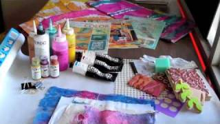 Stamp and dye fabric with Acrylic Paints filmed at the Houston Quilt Festival [upl. by Mecke173]