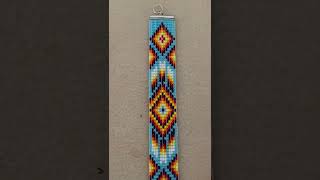 All Seed Bead Bracelet  with Miyuki seed beads worked on a loom Native American style handmade [upl. by Ihcas]