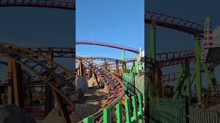 Fun family rollercoaster Rhombus rocket fantasy island Ingoldmells Lincolnshire [upl. by Mascia109]