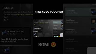 FREE 60 UC VOUCHER BGMI 😍  GET ROYAL PASS 300UC shorts bgmi thorthundergaming [upl. by Ettezel253]