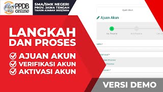 CARA DAFTAR PPDB ONLINE SMASMK NEGERI PROVINSI JAWA TENGAH TAHUN AJARAN 20232024  VERSI DEMO 01 [upl. by Ainirtak]