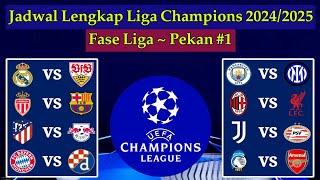 Jadwal Liga Champions Pekan ke 1  AC Milan vs Liverpool  League Phase UCL 20242025 [upl. by Neffirg]