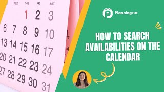 How to search availabilities on the calendar with PlanningPME [upl. by Dannel772]