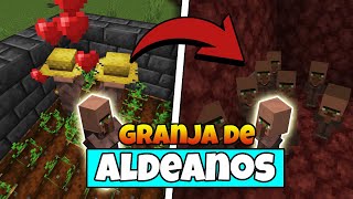 ✅GRANJA de ALDEANOS Facil y Eficiente MINECRAFT BEDROCK 121 [upl. by Klehm]