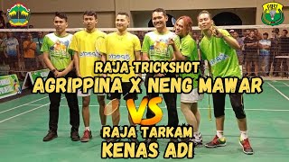 ADU TRICKSHOT AGRIPPINA X NENG MAWAR BERSATU LAWAN KENAS RAJA TARKAM DI EKSIBISI JATENG OPEN 2024 [upl. by Lleira157]