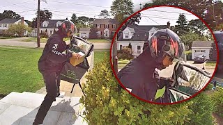 Video shows porch pirate on moped stealing just delivered iPhone in Needham [upl. by Tyrrell]