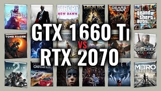 GTX 1660 Ti vs RTX 2070 Benchmarks  Gaming Tests Review amp Comparison  53 tests [upl. by Marmion]