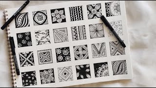 24 Easy Mandala Patterns For Beginners  24 zentangle patterns  Doodle Patterns Mandala Patterns [upl. by Dlorrej138]