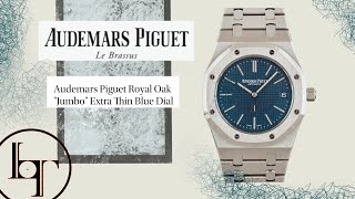 Audemars Piguet Royal Oak JumboSteel Blue Dial Ref16202ST [upl. by Isewk]