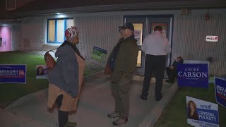 Lines start forming at 5 am for Election Day in central Indiana [upl. by Aikram620]