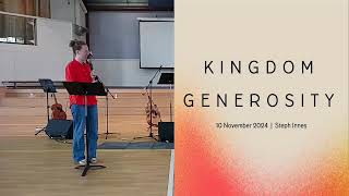 Kingdom Generosity 4 How to be Content in Life by Steph Innes [upl. by Ertnod]