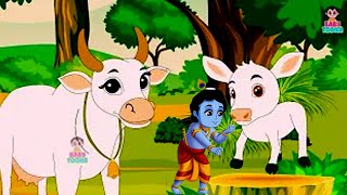 Choti Choti Gaiyan Chote Chote Gwaal  Cows amp Cowherd Boys with Krishna Original Version babytoons [upl. by Atnamas254]