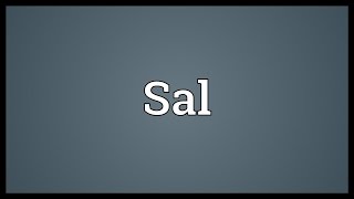 Sal Meaning [upl. by Domeniga]