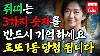 쥐띠는 3가지 숫자만 기억하면 로또 1등 당첨됩니다 2024년 하반기 대박나는 쥐띠 금전 운세 쥐띠에게 돈을 가져다주는 숫자 [upl. by Mariana]