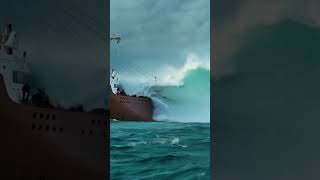 Is This Ship Strong Enough to Survive a Tidal Wave dangerouswaves roughseas tidalwave [upl. by Fraser]