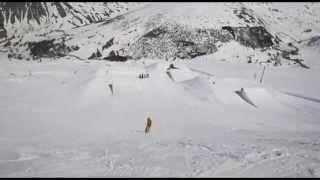 Stefano Sciuto riding with fly low gear RMU skis Level gloves and Dalbello boots [upl. by Swigart]