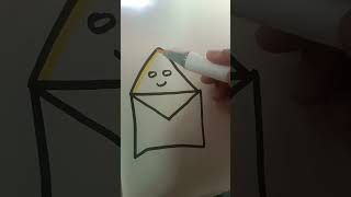 Easy drawing of envelope ✉️envelope falakkunjactivity shortsfeed easydrawing shortvideo colors [upl. by Yhtommit]