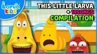 THIS LITTLE LARVA and other songs  40 min  LARVA KIDS  Nursery Rhyme for baby toddler and kids [upl. by Ayikin85]