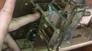 FIXING a grandfather’s clock weights pulled too far up removing stubborn weights [upl. by Corbin]