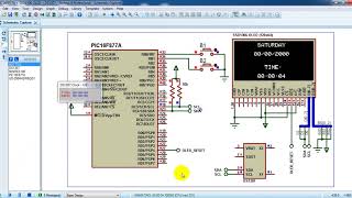 Real time clock with PIC16F877A DS1307 and SSD1306 OLED [upl. by Arenat]