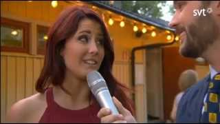 Molly Sandéns interview på backstage av Allsång på Skansen [upl. by Ydnic]