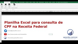 Planilha Excel Consulta CPF Receita Federal [upl. by Lura]