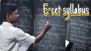 Ecet Syllabus for 2023 [upl. by Siron]