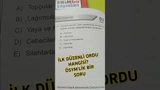 KPSS TARİH DENEME SORU ÇÖZÜMLERİ OSMANLI İLK DÜZENLİ ORDU HANGİSİ kpss önlisans ortaöğretim [upl. by Enihpled]