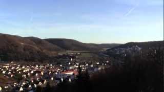 Blick auf die Alpen vom Schloßberg in Schelklingen Schwäbische Alb [upl. by Wit55]