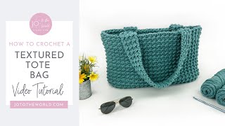 Stunning amp Simple Textured Crochet Tote Bag  A Very Easy Crochet Bag Pattern [upl. by Saoj]