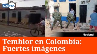 Estas son las impactantes imágenes del temblor en Colombia [upl. by Anirehtak]