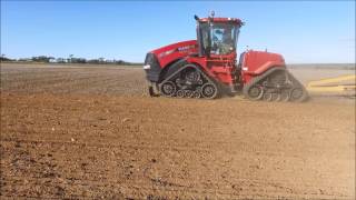 Minchertons Case IH Quadtrac 450 Pulls Rocks Gone Reefinator via Drone FHD 1080p [upl. by Runkle]