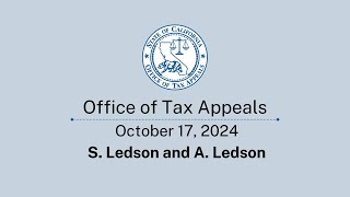 Office of Tax Appeals October 17 2024 [upl. by Onitnas]