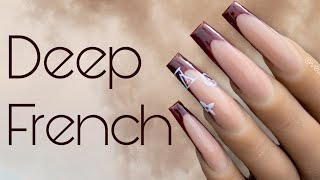 The Easiest Way To Do French Nails  Beginner Nail Art Tutorial  Fall Nails [upl. by Doy]