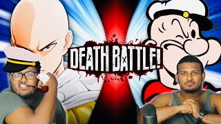 Saitama VS Popeye OnePunch Man VS Thimble Theatre  DEATH BATTLE  Reaction [upl. by Seyah37]