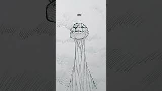 Mushroom Cloud Gojira gojira godzilla drawing shorts shortsvideo shortvideo short [upl. by Akemehs383]