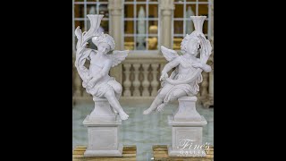 Hand Carved Marble Cherubs Angels and Religious Statues [upl. by Brahear29]