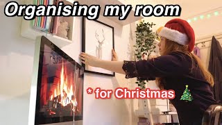 Organising and decorating my room for Christmas Room Tour Christmas 2021 Ruby Rose UK [upl. by Alaet]