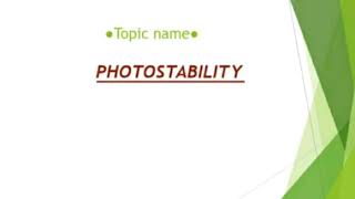 Photostability  Suraj Kedar  SYBPharm [upl. by Buxton]