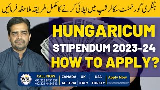 Step By Step Application For Stipendium Hungaricum Scholarship  HEC Scholarship 202324 [upl. by Czarra]