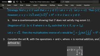 MATH321 Test 2 Practice Questions  NonProof Type [upl. by Yhprum718]