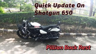 Royal Enfield Shotgun 650 Pillion BackRest  1st in Youtube  Must Watch  Authentic Information [upl. by Moraj]