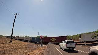 FREIGHT RAILWAY TRAIN  AURIZON AUSTRALIA  SOUTH AUSTRALIA TO NORTHERN TERRITORY aurizon [upl. by Hope514]