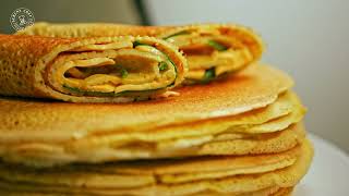 High Protein Delicious Savory Chickpea Crepes  Delightful Slightly Meaty Taste [upl. by Whitney]