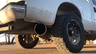 60 Powerstroke Straight Pipe Cold Start 17°f [upl. by Nreval217]