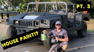 Security Humvee Gets New Paint  Humvee Build Pt 3 [upl. by Llyrpa]