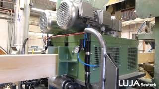 Luja Sawtech  Feed work installed on Stenner VHF 105 Twin band saw [upl. by Laurence809]